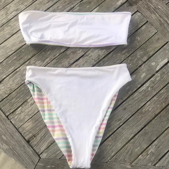 LA Hearts: Pastel High Waisted Bikini - Picture 8 of 10